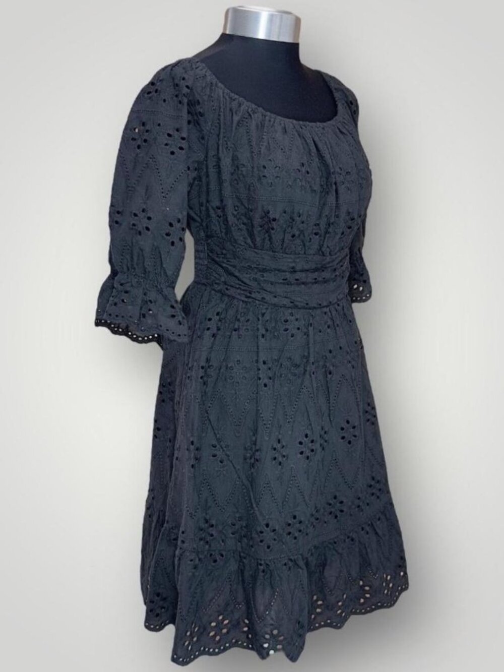 Eyelet Black Dress
